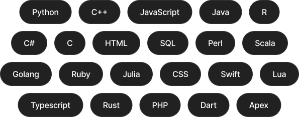 Coding interview language support preview